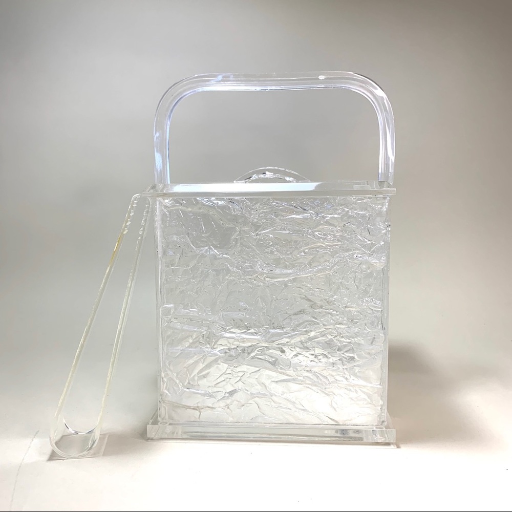 Bar Ware Ice Bucket Lucite Vintage MCM - Picture 1 of 8